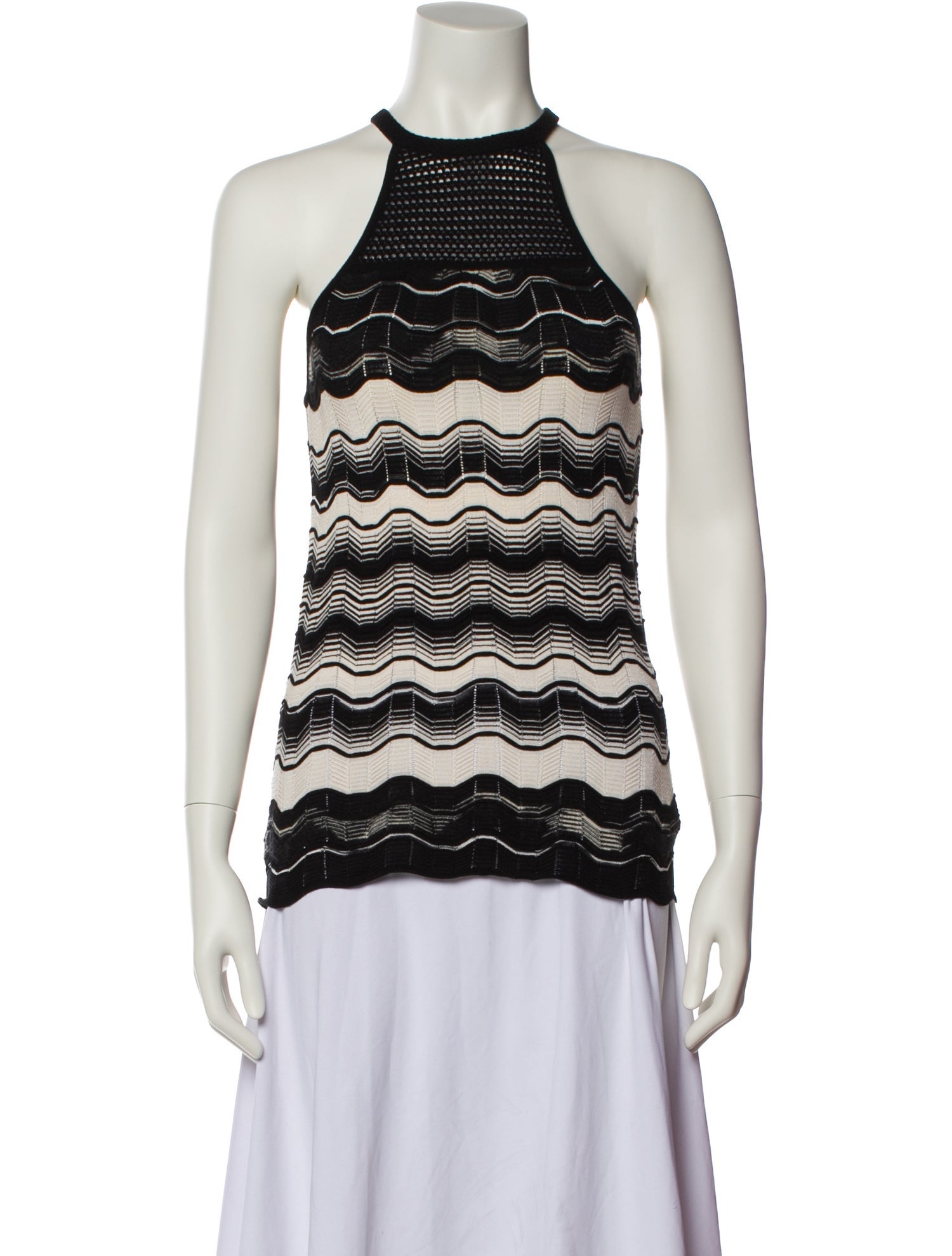 M Missoni Striped Crew Neck Top