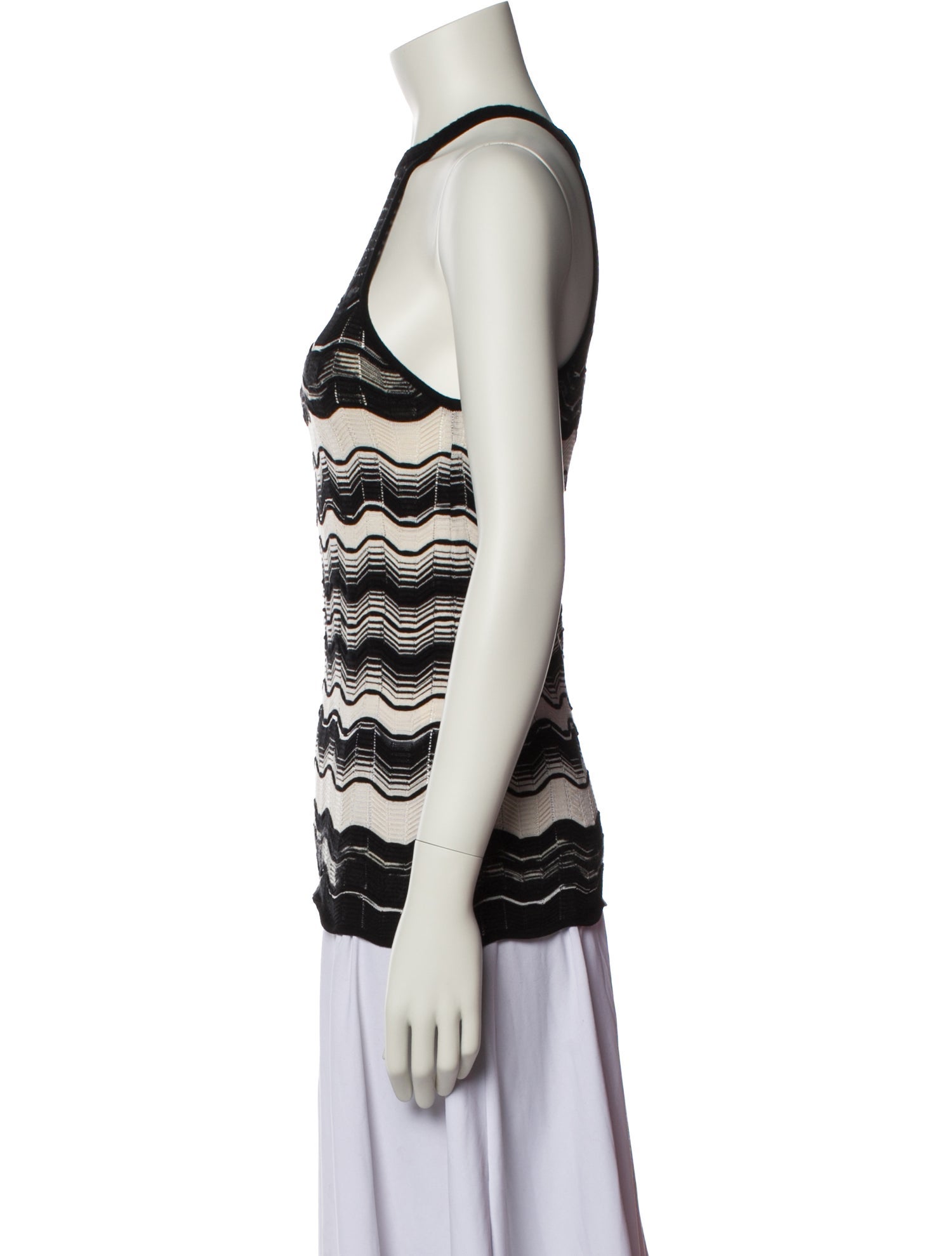 M Missoni Striped Crew Neck Top