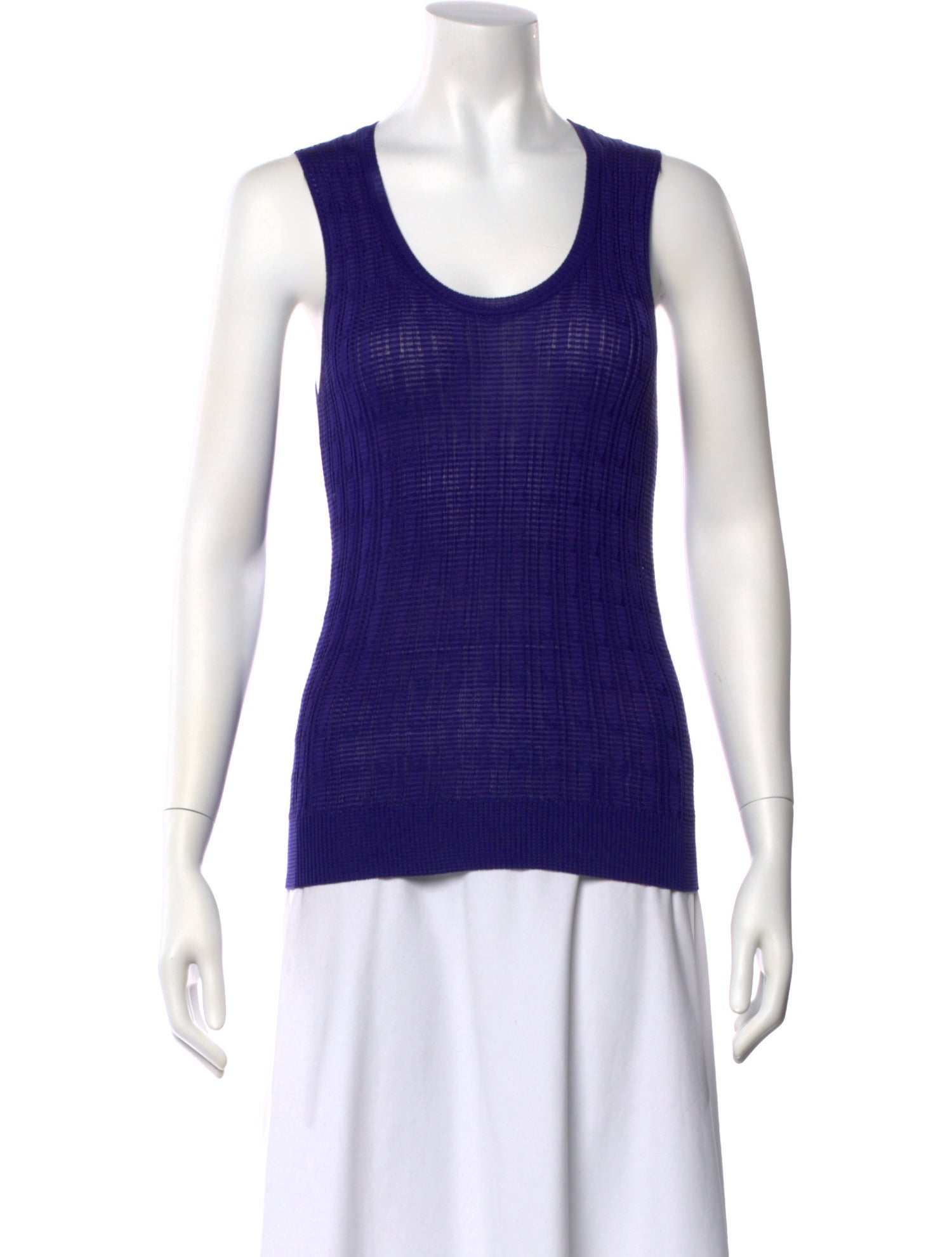 M Missoni Scoop Neck Sleeveless Top