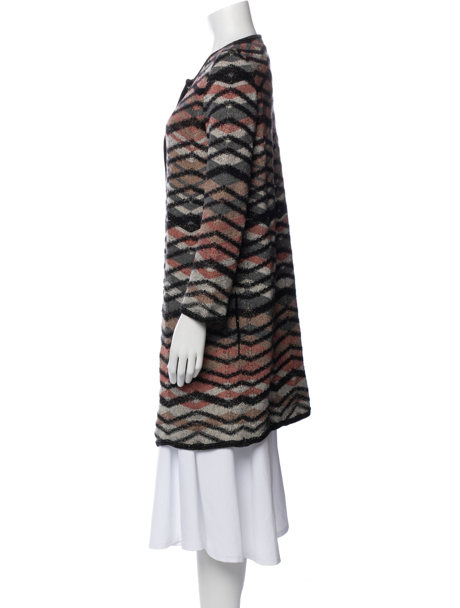M Missoni Merino Wool Striped Coat