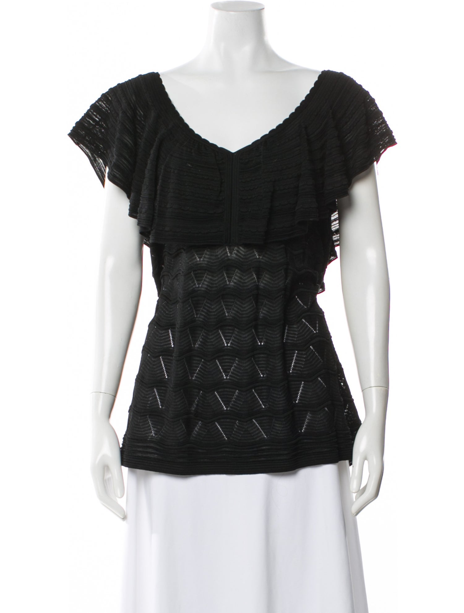 M Missoni Patterned V-Neck Top