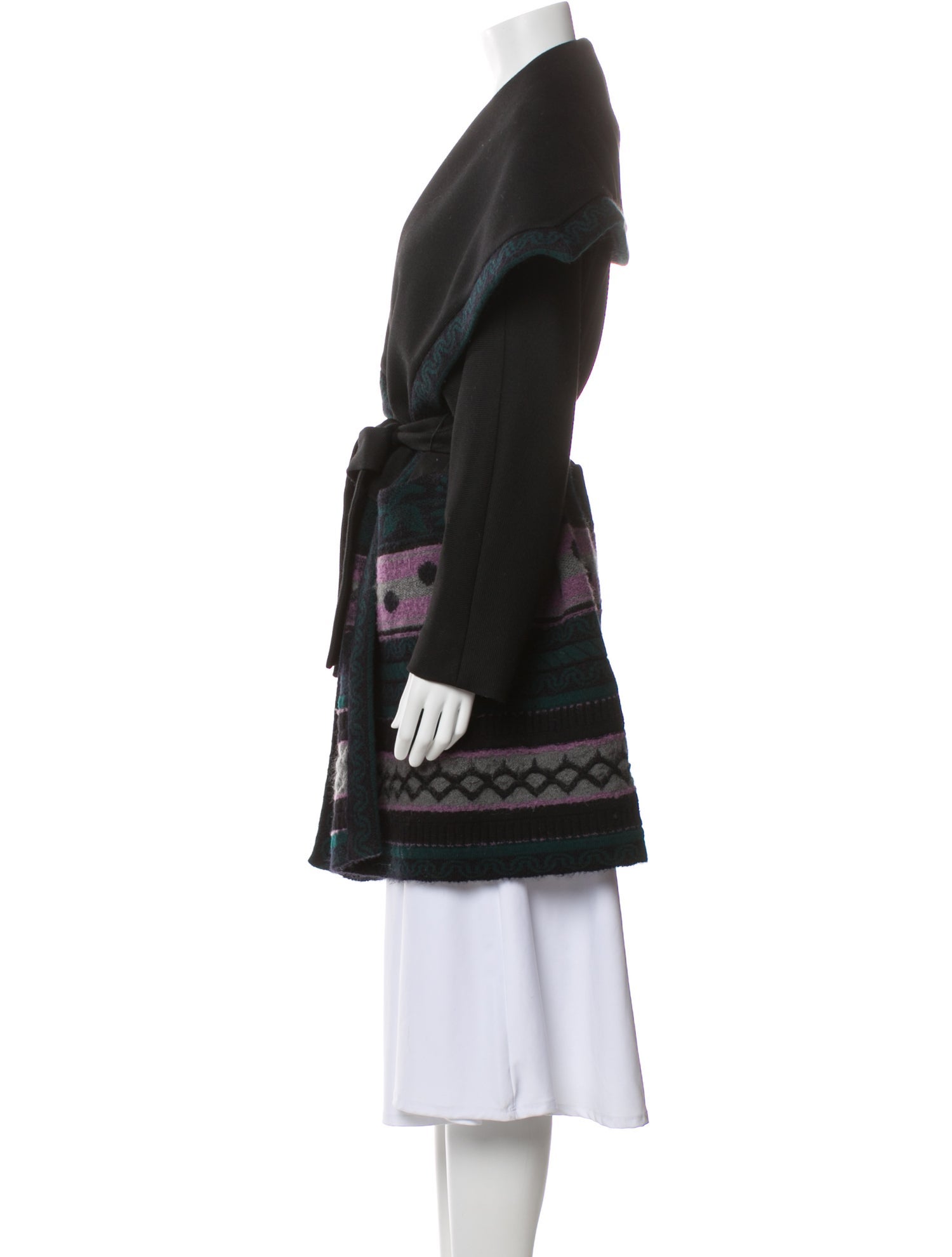 M Missoni Virgin Wool Graphic Print Coat