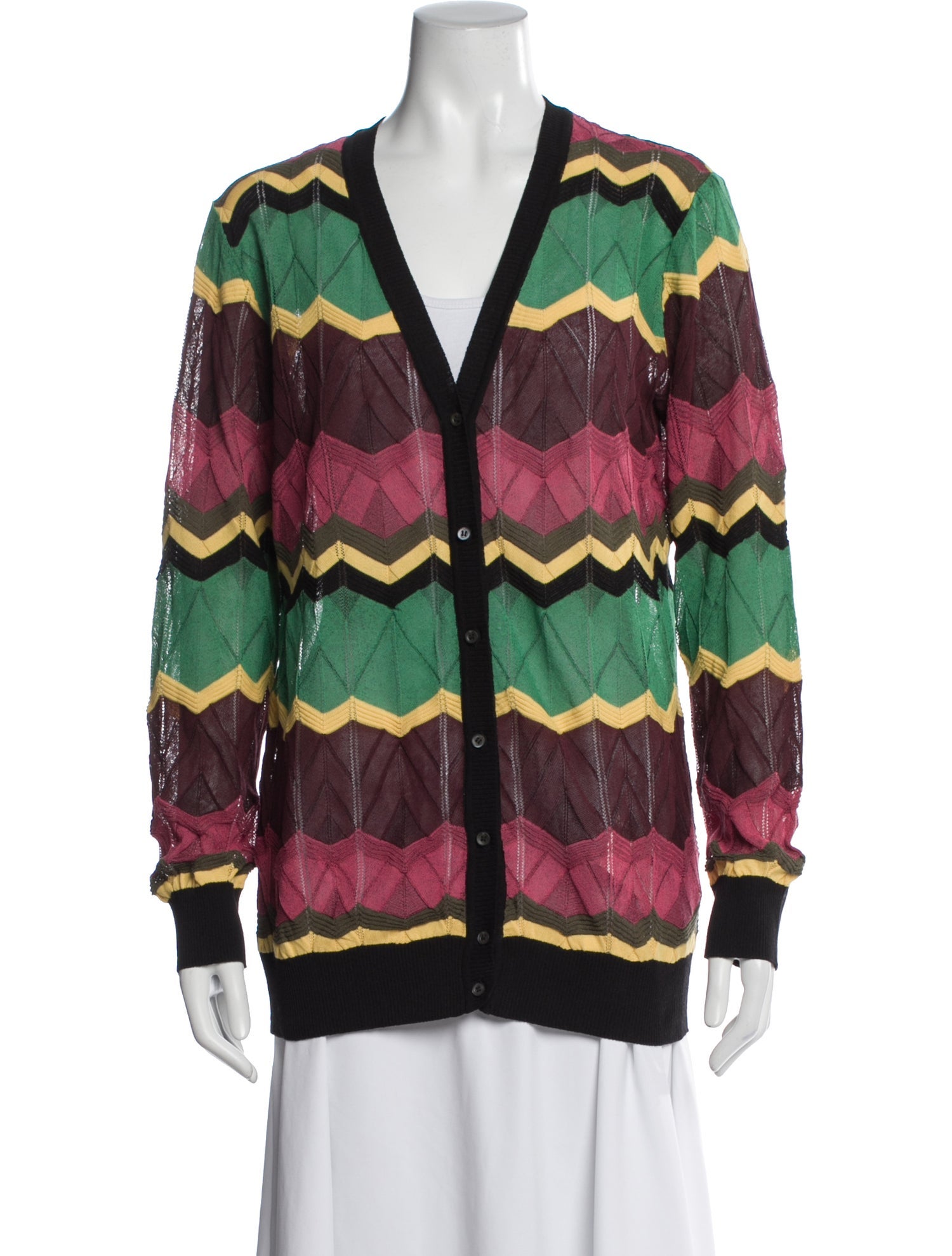 M Missoni Striped V-Neck Sweater w/ Tags