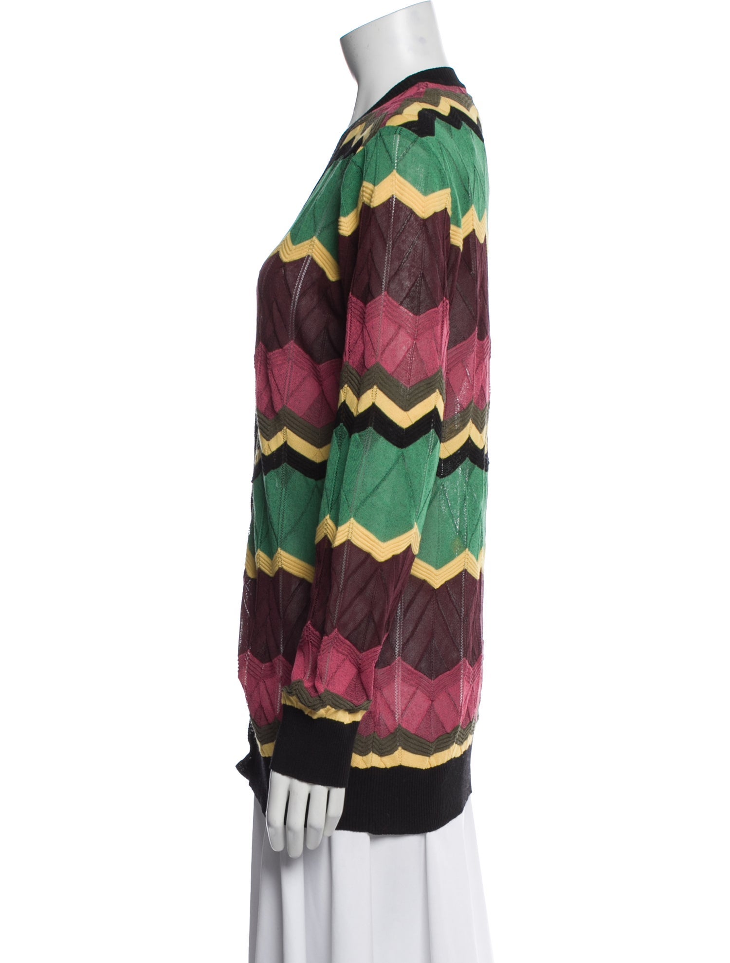 M Missoni Striped V-Neck Sweater w/ Tags