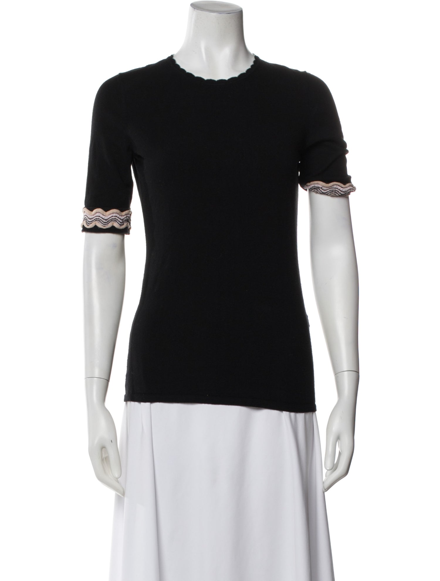 M Missoni Crew Neck Three-Quarter Sleeve Top