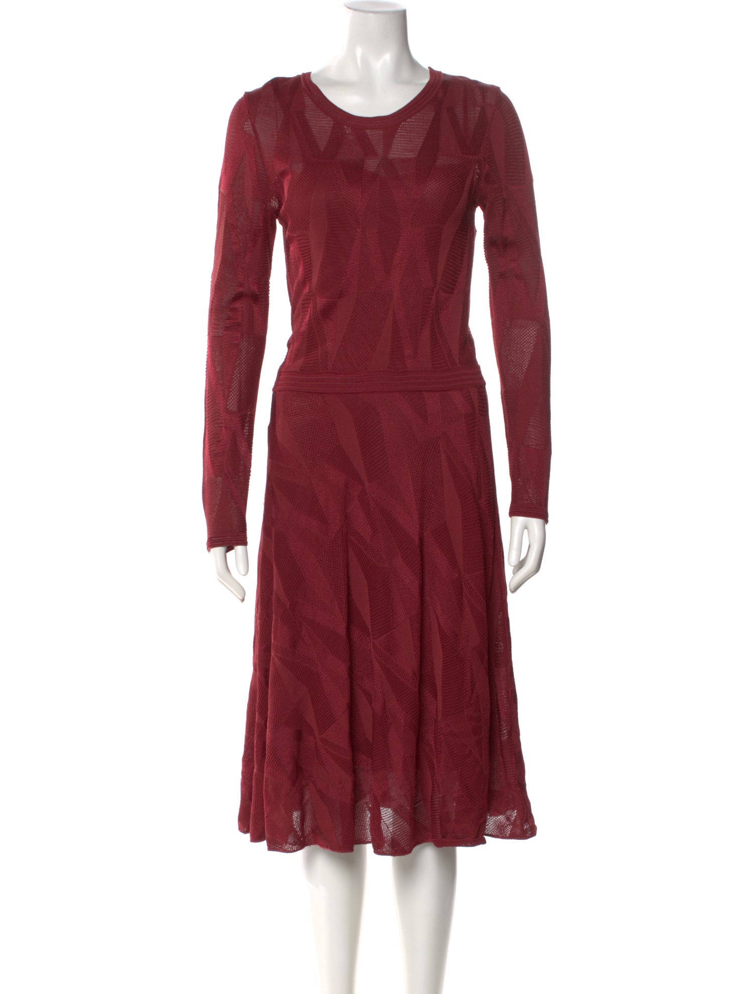 M Missoni Scoop Neck Midi Length Dress