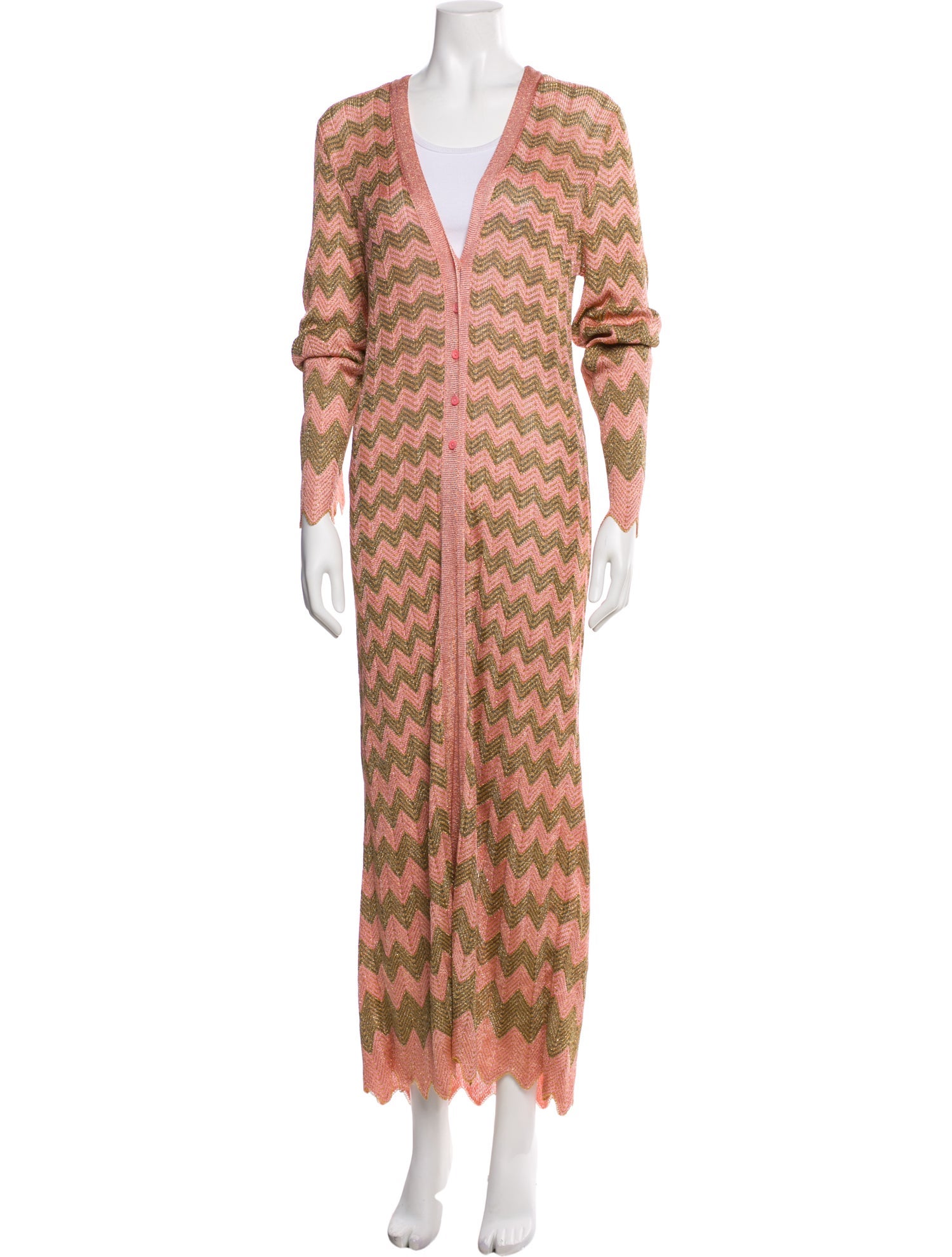 M Missoni Patterned V-Neck Sweater