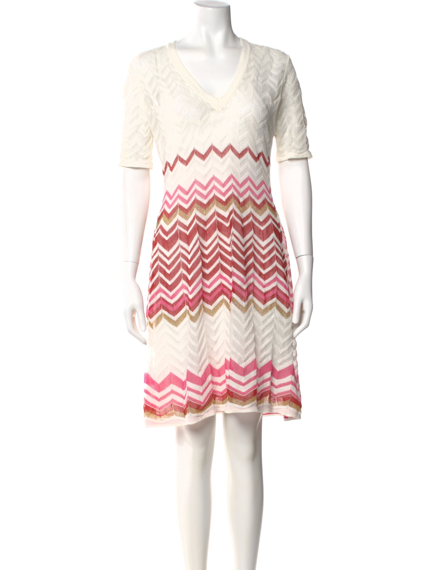 M Missoni Striped Knee-Length Dress