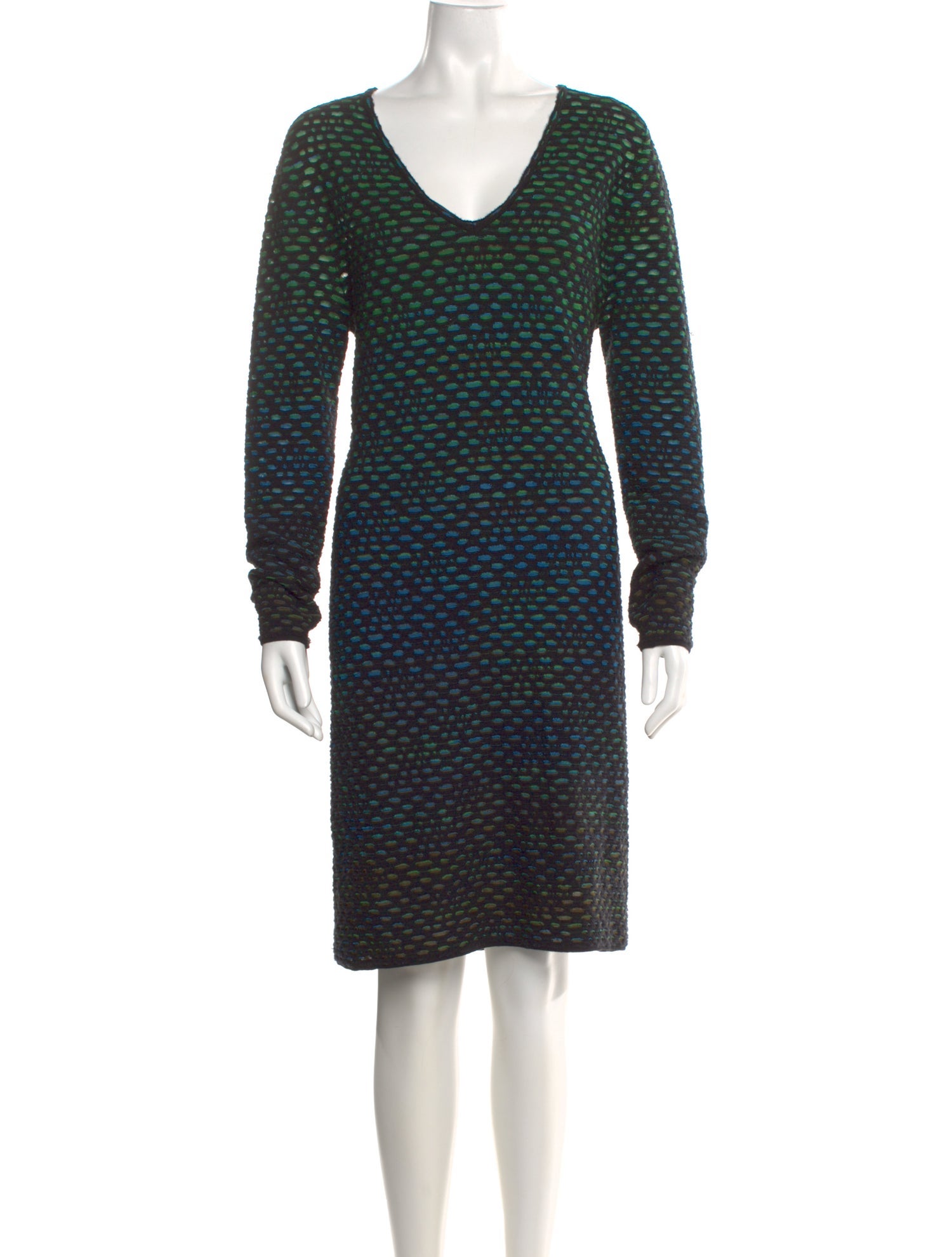 M Missoni Striped Knee-Length Dress