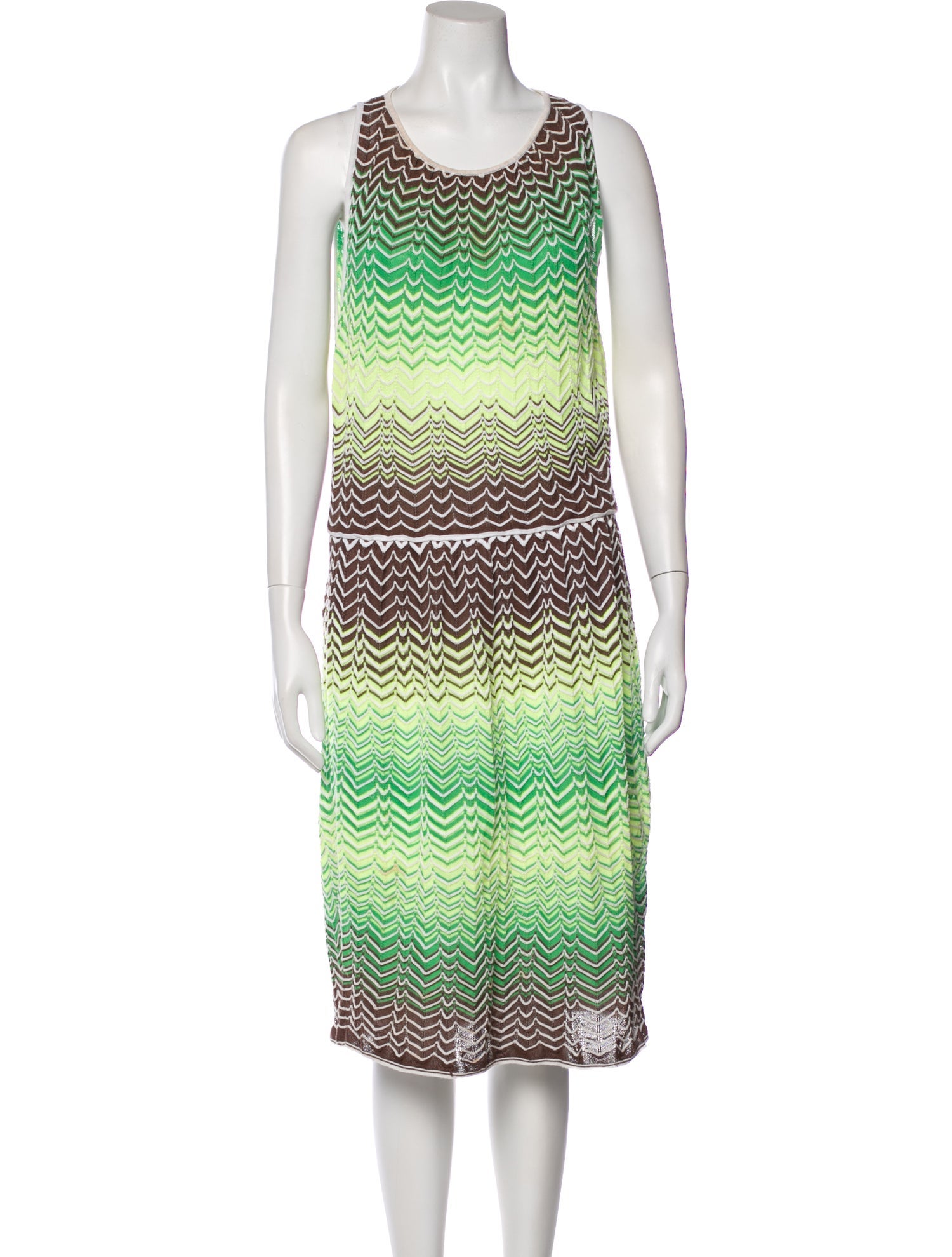 M Missoni Striped Midi Length Dress