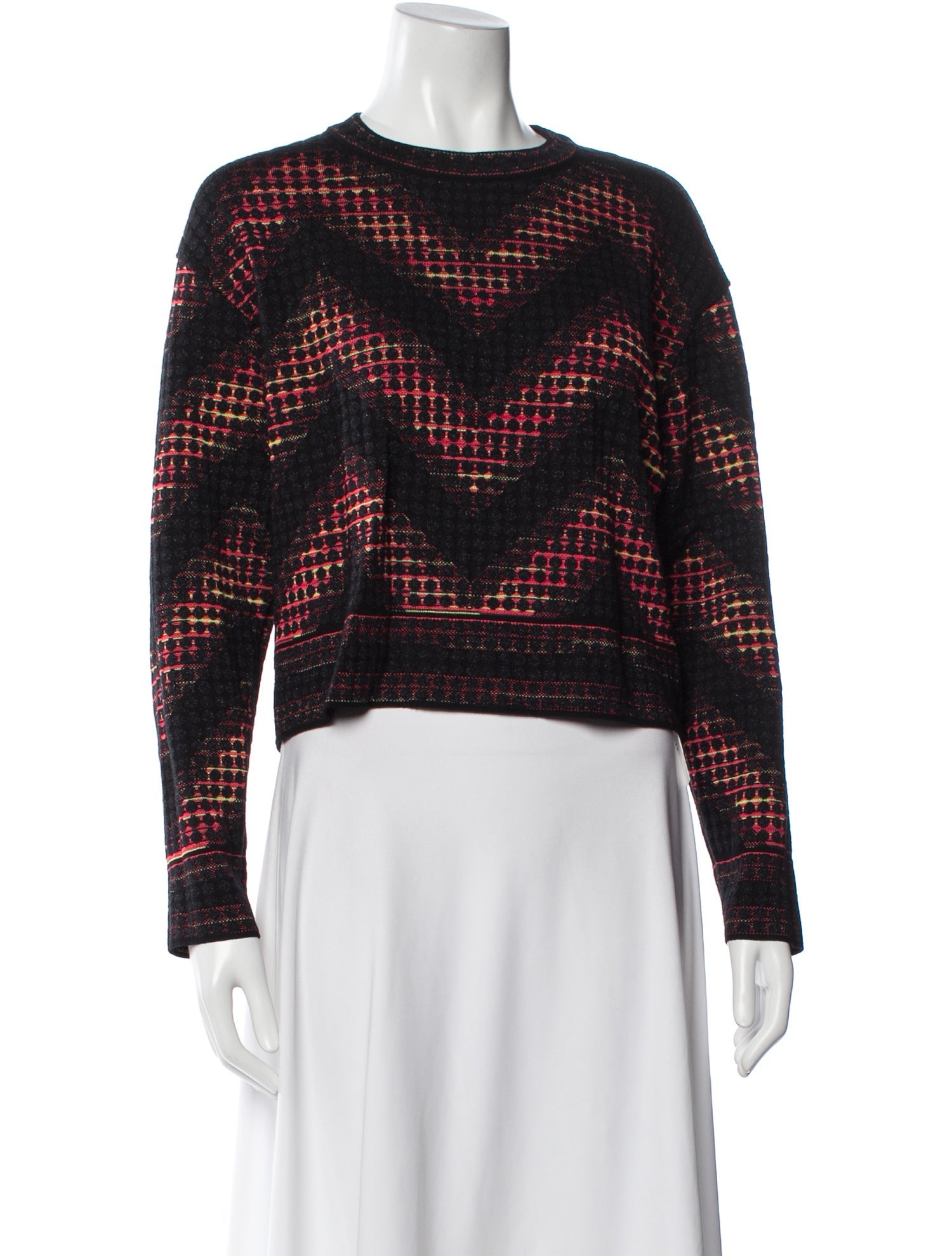 M Missoni Patterned Crew Neck Top