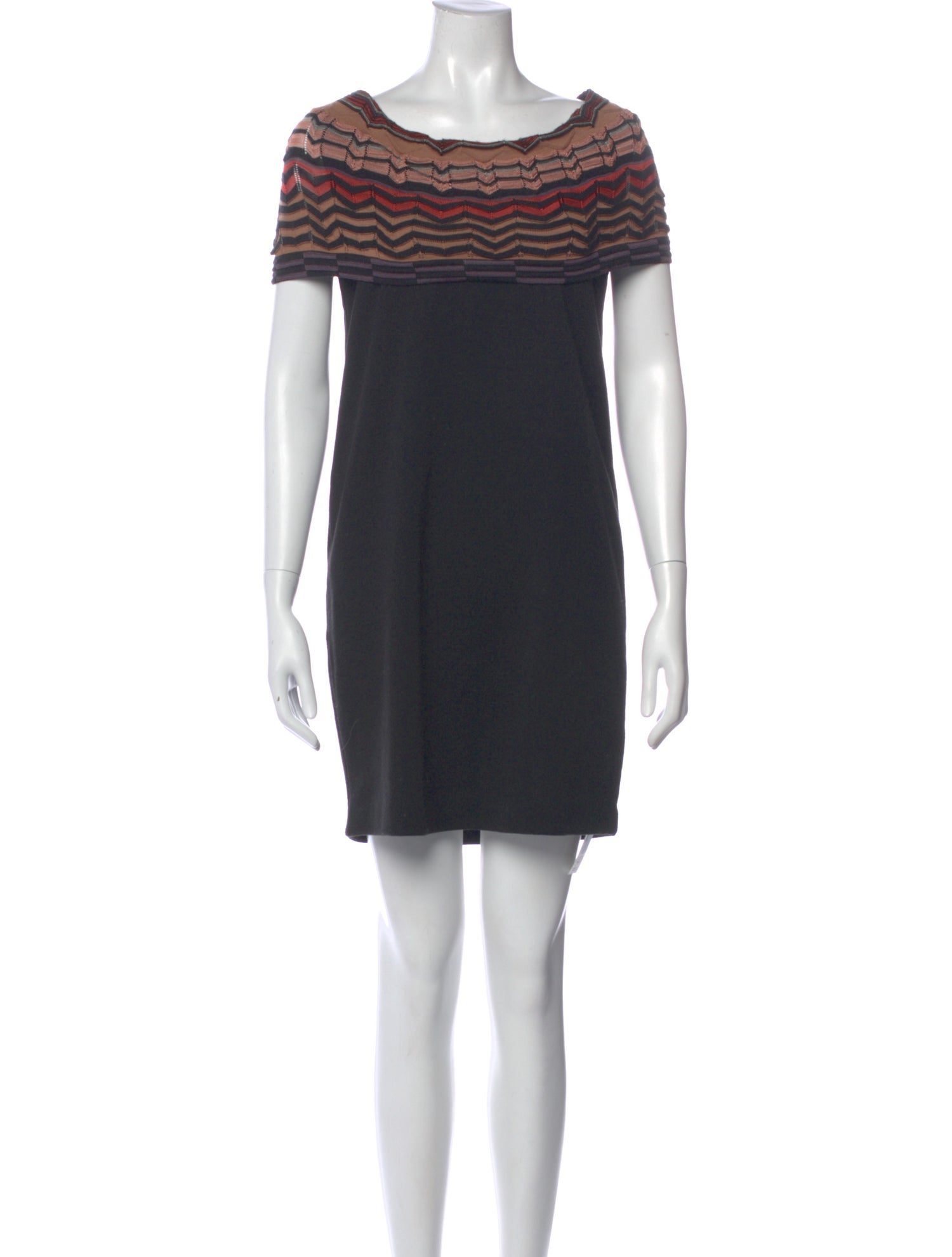M Missoni Bateau Neckline Mini Dress