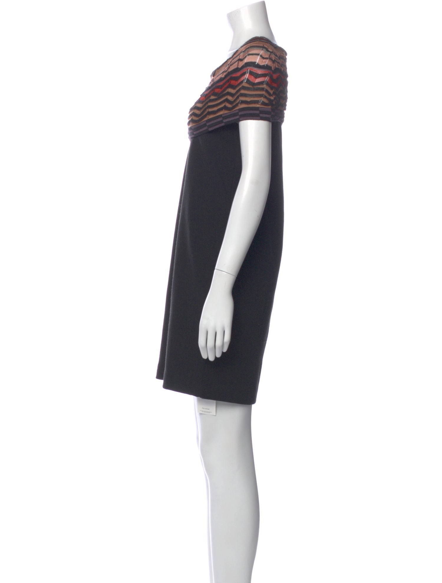 M Missoni Bateau Neckline Mini Dress
