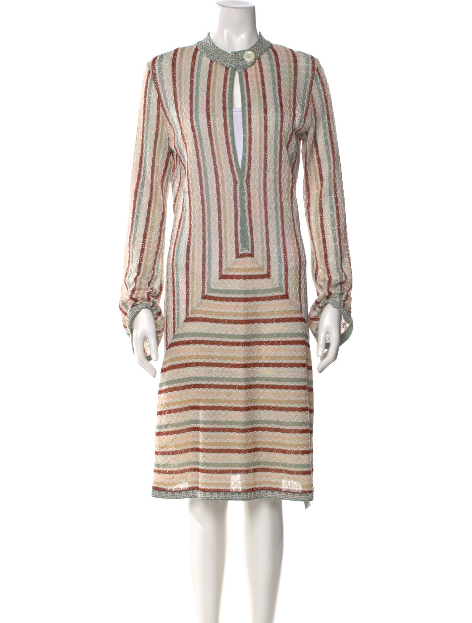 M Missoni Striped Midi Length Dress