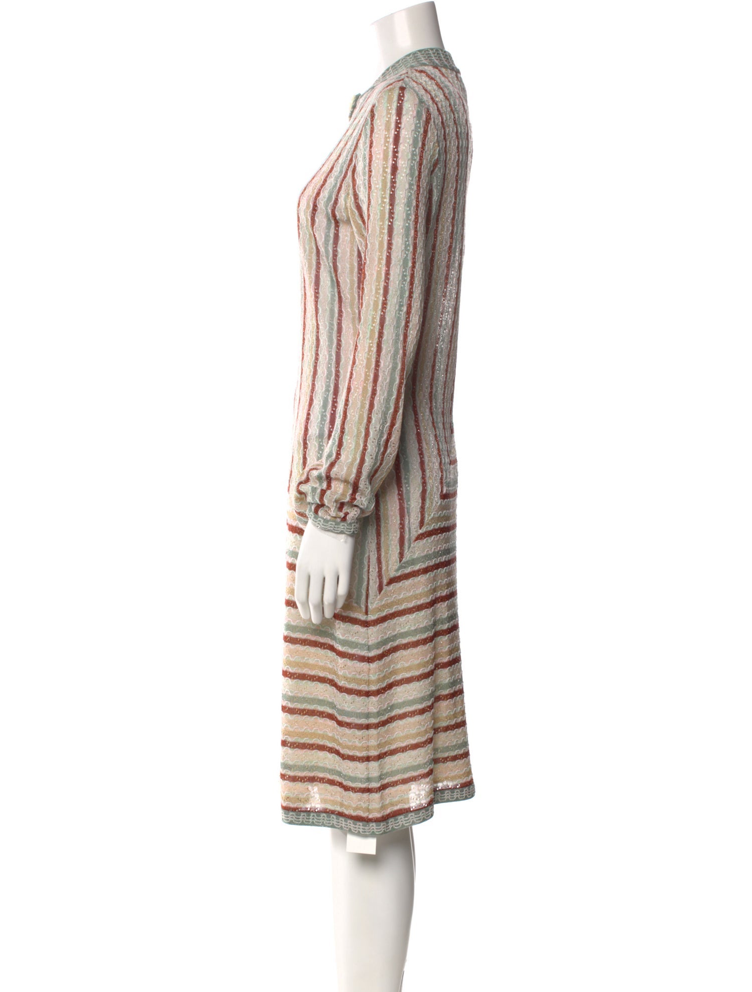 M Missoni Striped Midi Length Dress