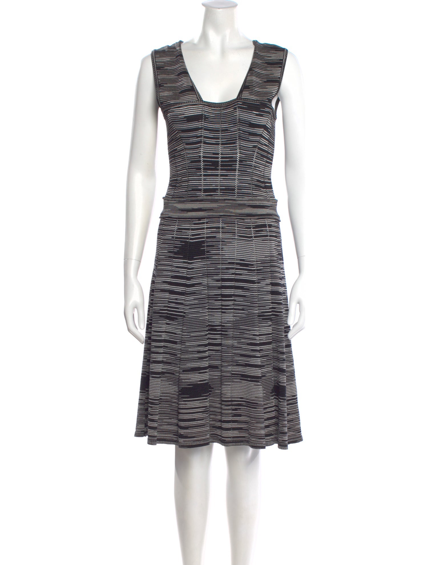 M Missoni Striped Knee-Length Dress