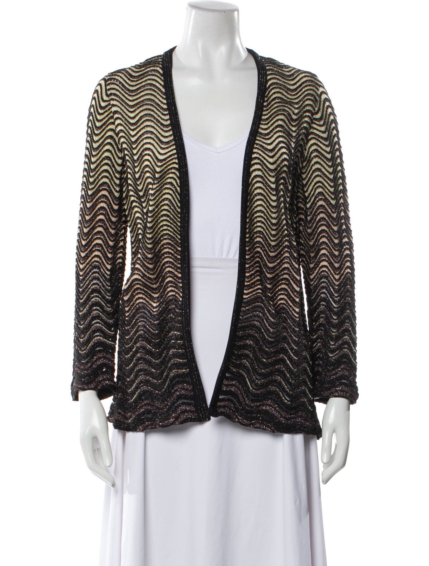 M Missoni Striped V-Neck Sweater