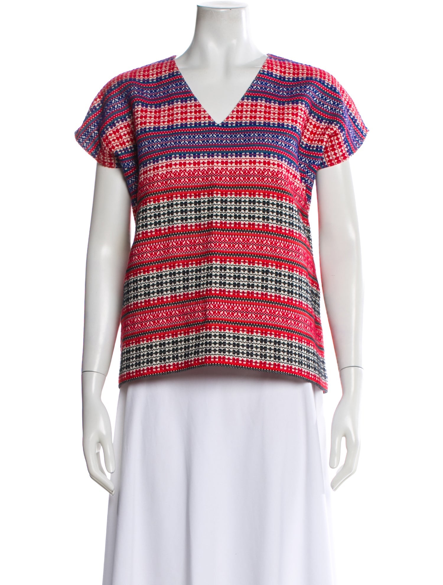 M Missoni Patterned V-Neck Top