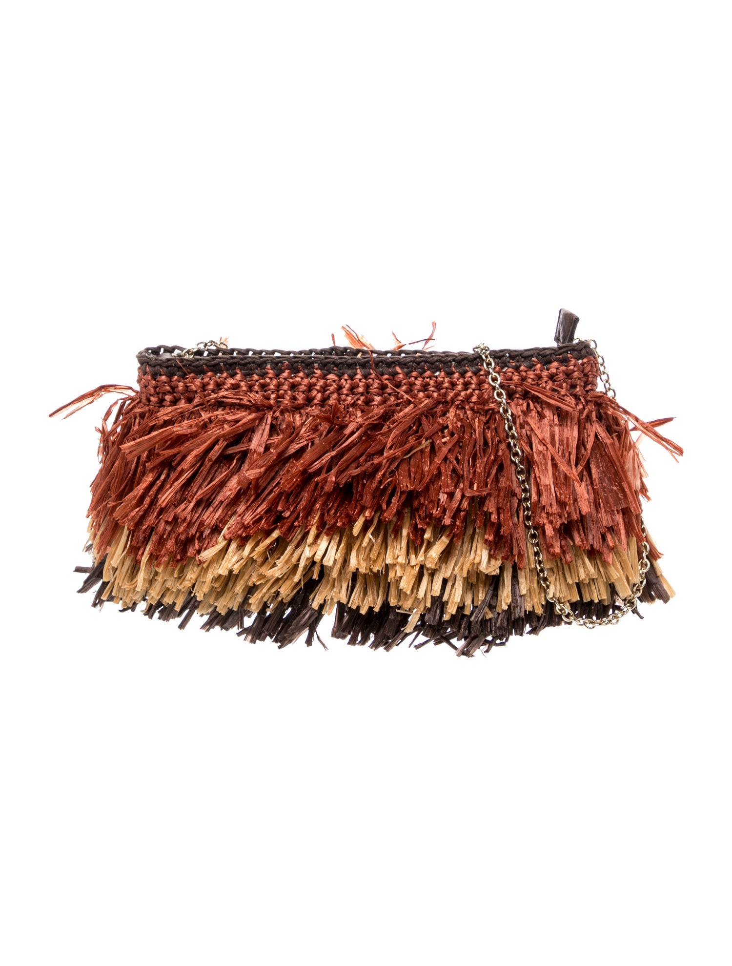 M Missoni Raffia Shoulder Bag