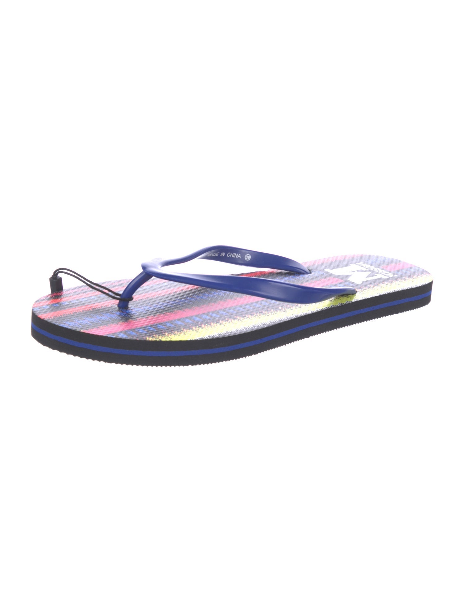 M Missoni Rubber Printed Flip Flops w/ Tags