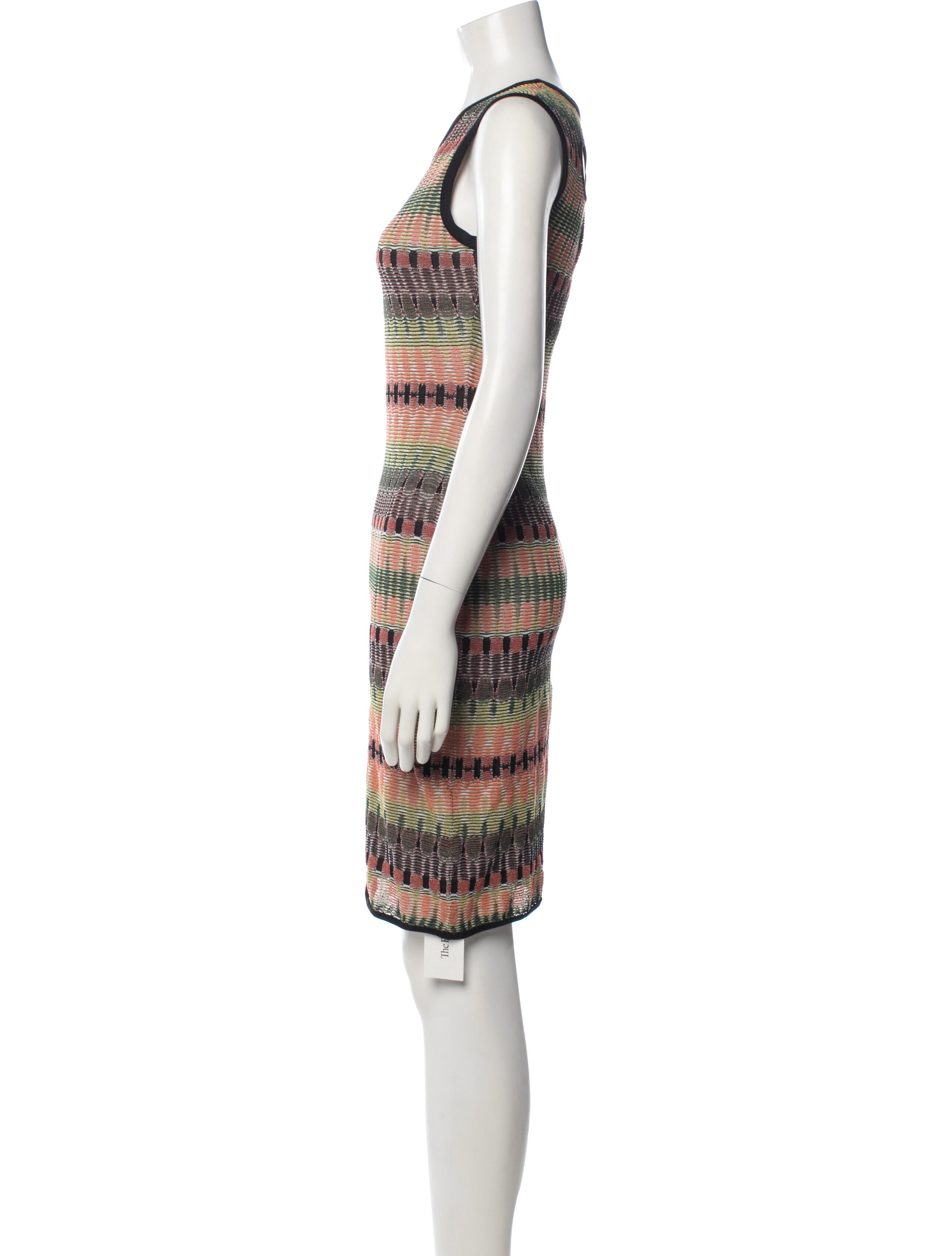M Missoni Striped Knee-Length Dress