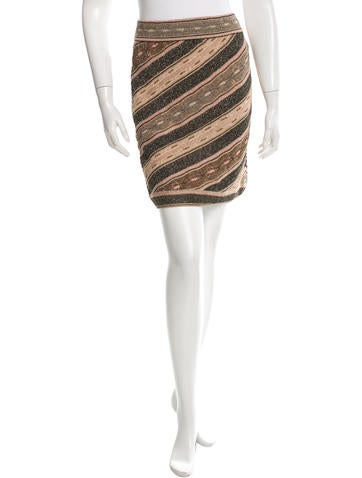 M Missoni Metallic-Accented Patterned Skirt