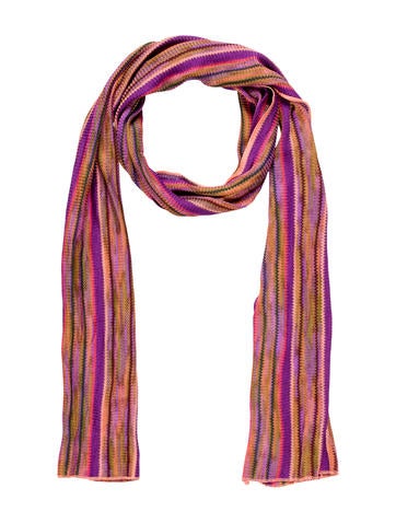 M Missoni Striped Knit Scarf