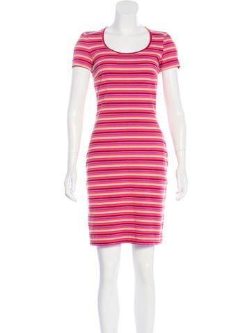 M Missoni Striped Merino Wool Dress