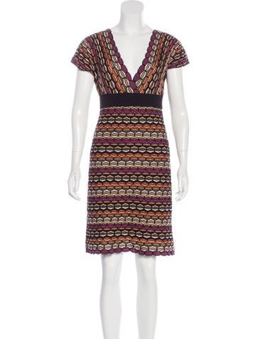 M Missoni Short Sleeve Sweater Dress
