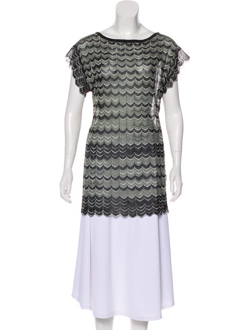 Missoni Chevron Knit Top Black