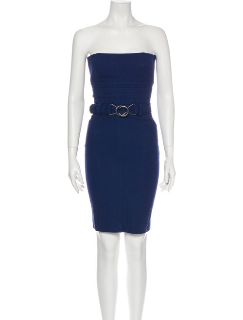 M Missoni Strapless Mini Dress Blue