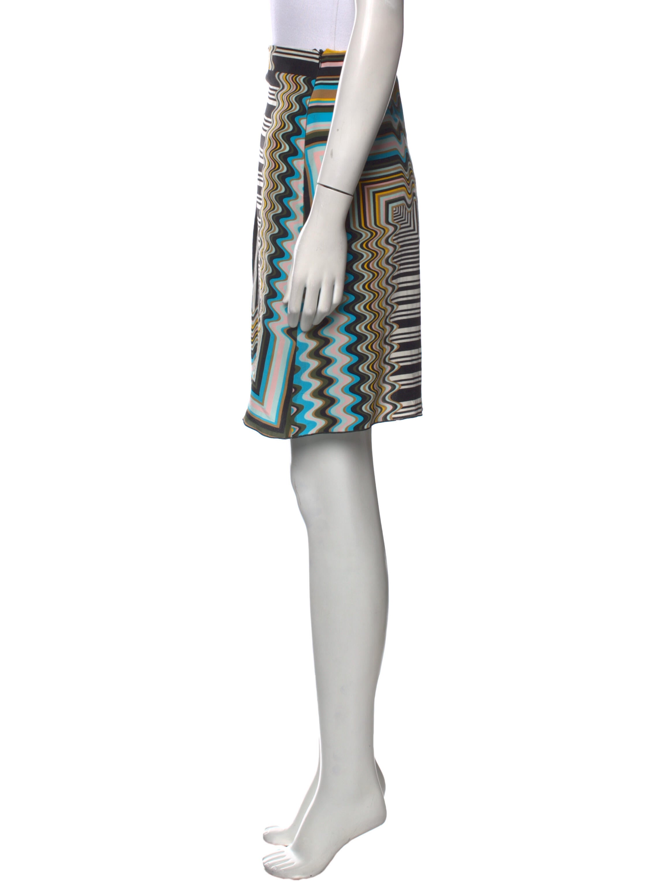 Missoni pistachio stripe knit skirt