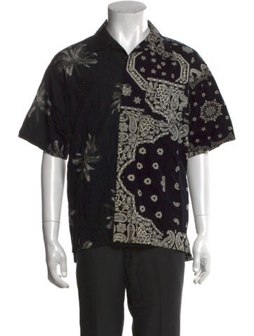 Miyagihidetaka Casual Shirts Paisley Print Short Sleeve Shirt L