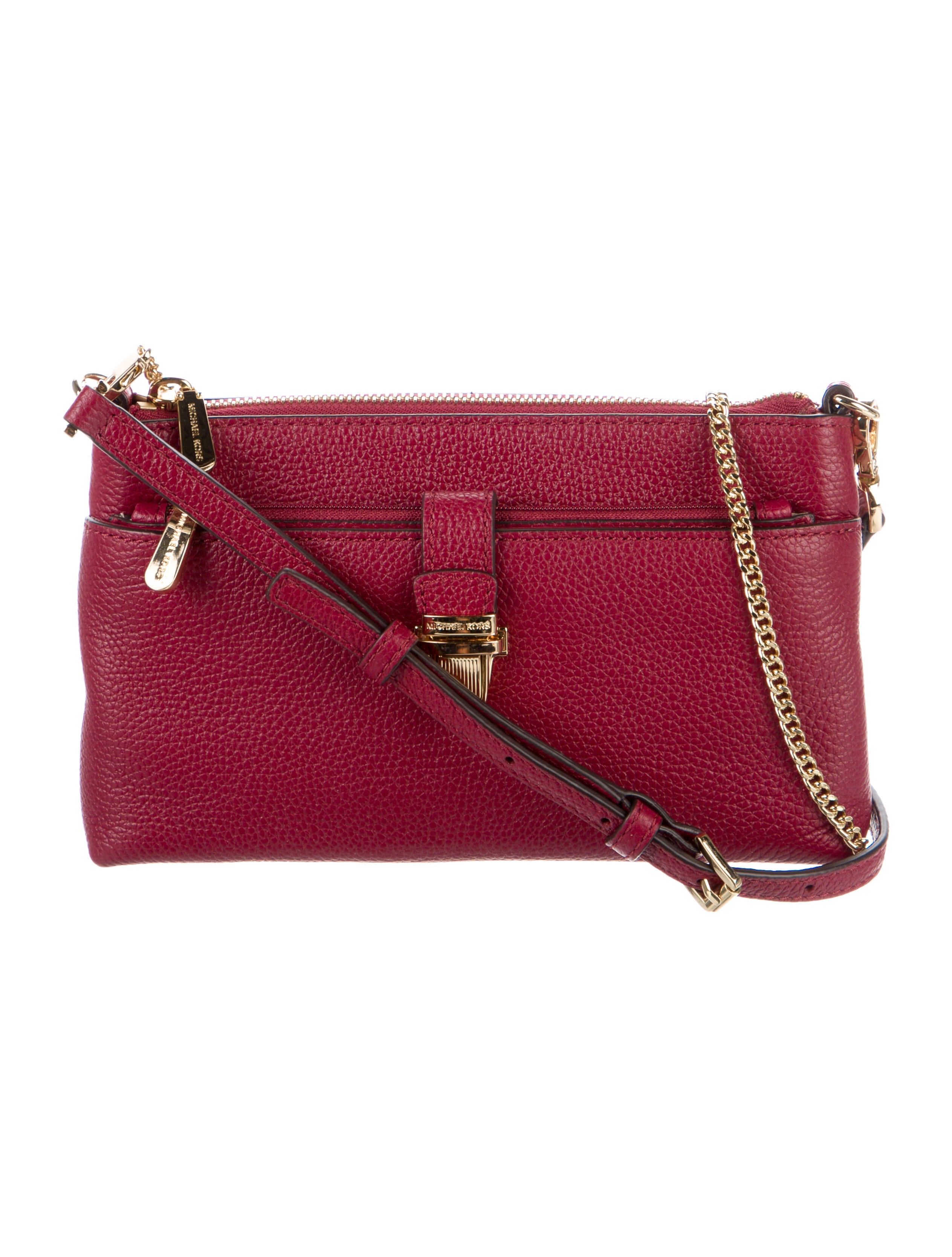 Michael Michael Kors Leather Crossbody Bag Burgundy Crossbody Bags