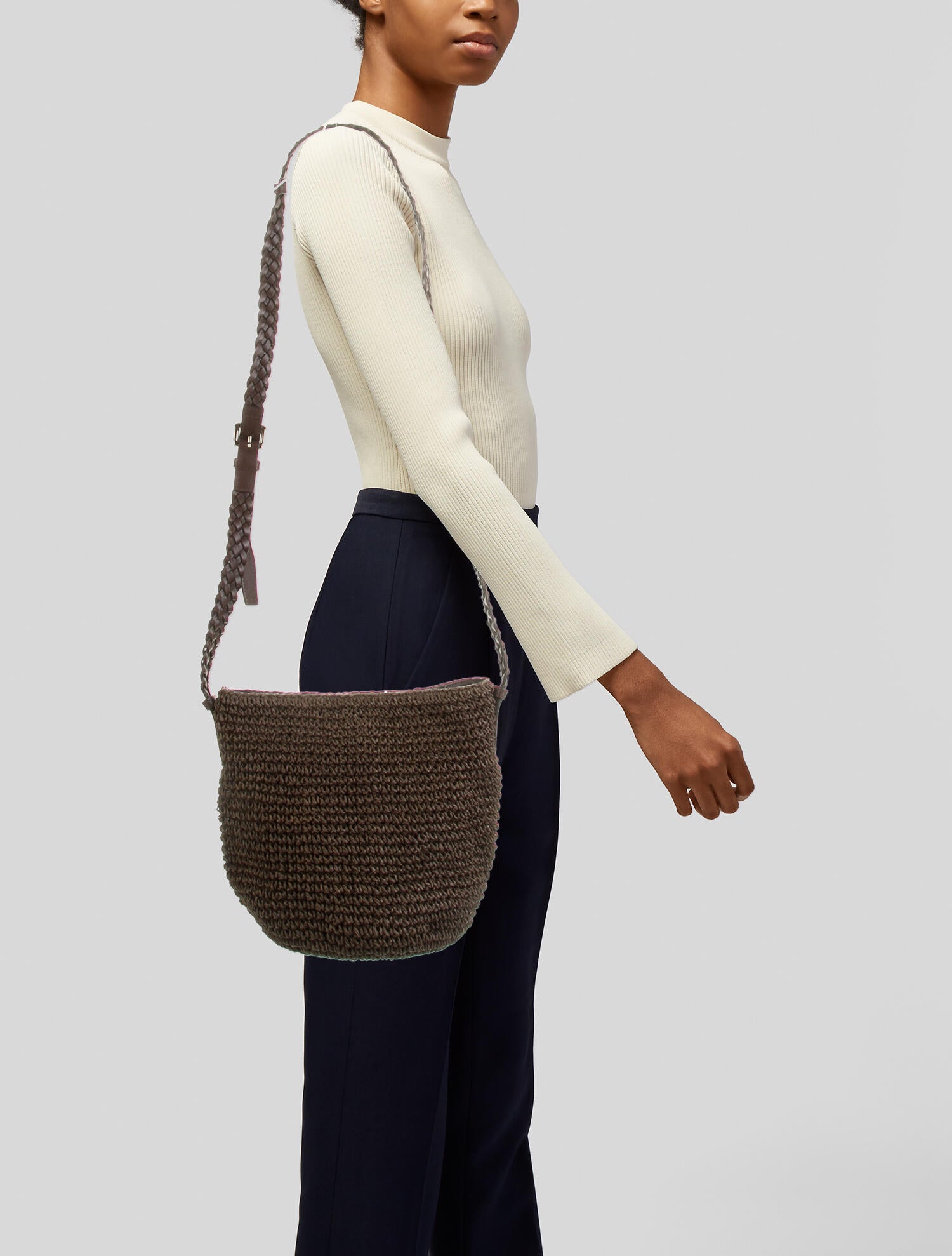 Michael Michael Kors Straw Crossbody Bag Brown Crossbody Bags