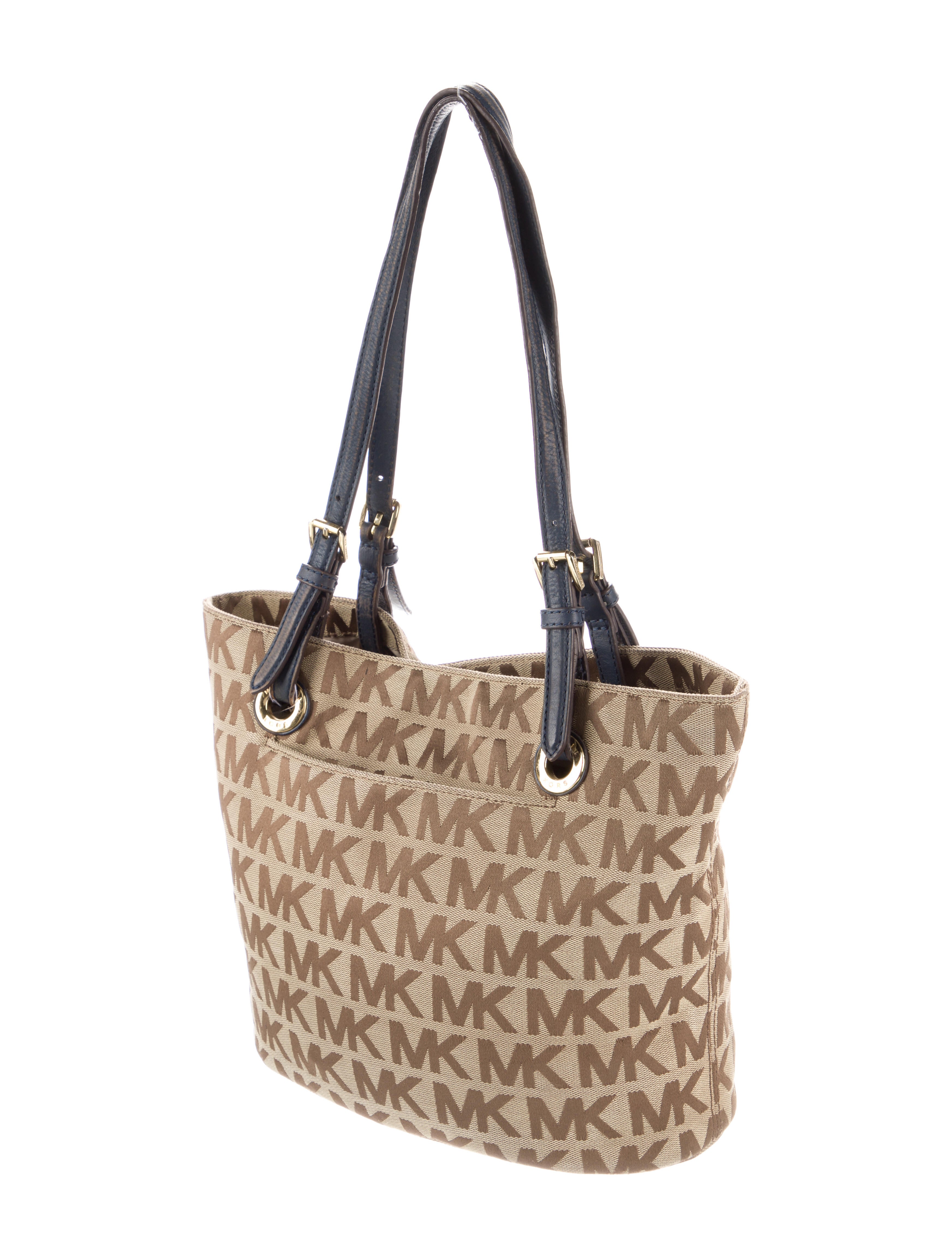 Michael Michael Kors LeatherTrimmed Straw Tote Brown Totes, Handbags