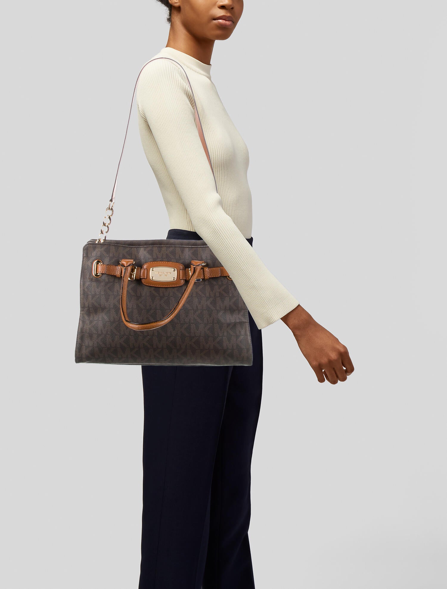 Michael Kors Brown Canvas Tote Bag main image 1
