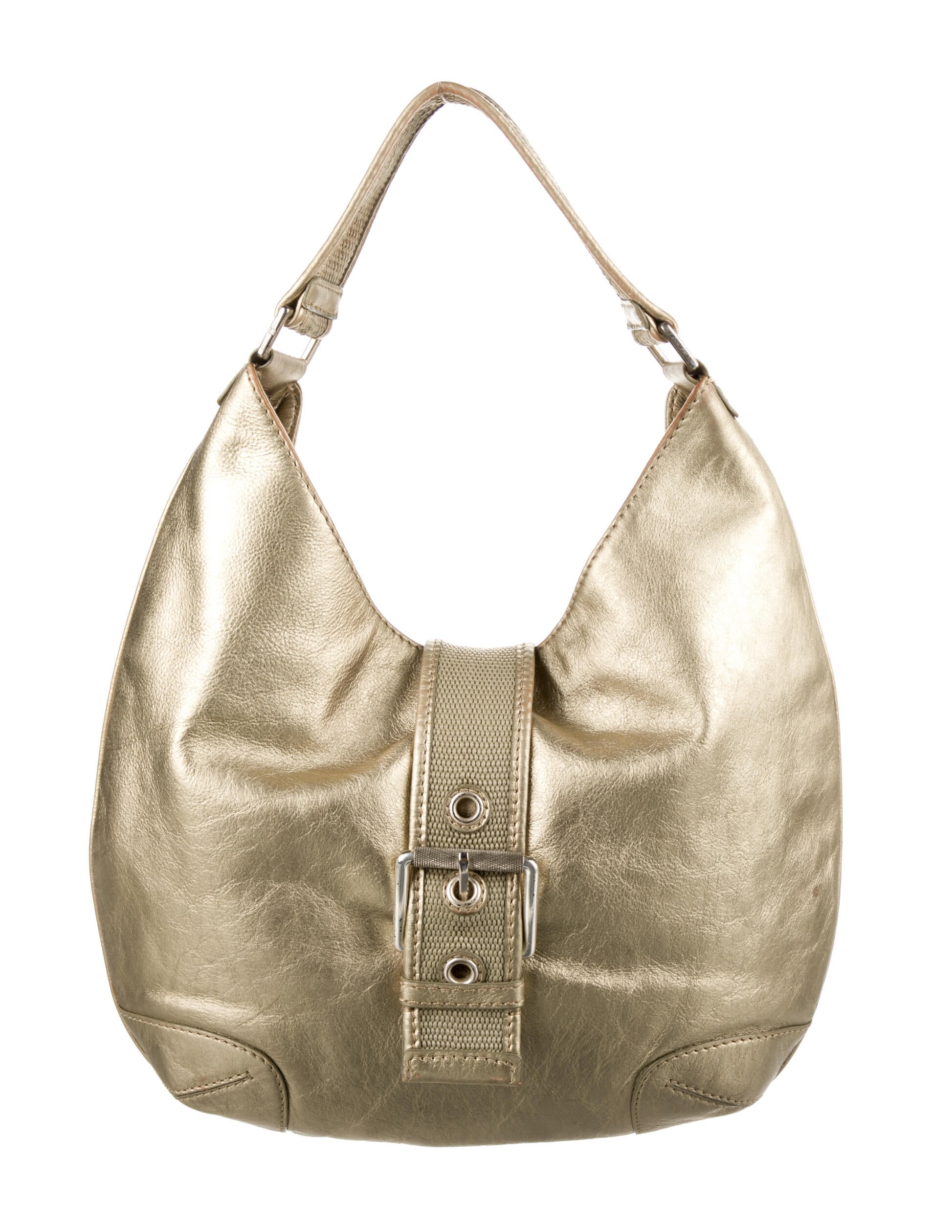 Michael Michael Kors Leather Shoulder Bag Gold Shoulder Bags
