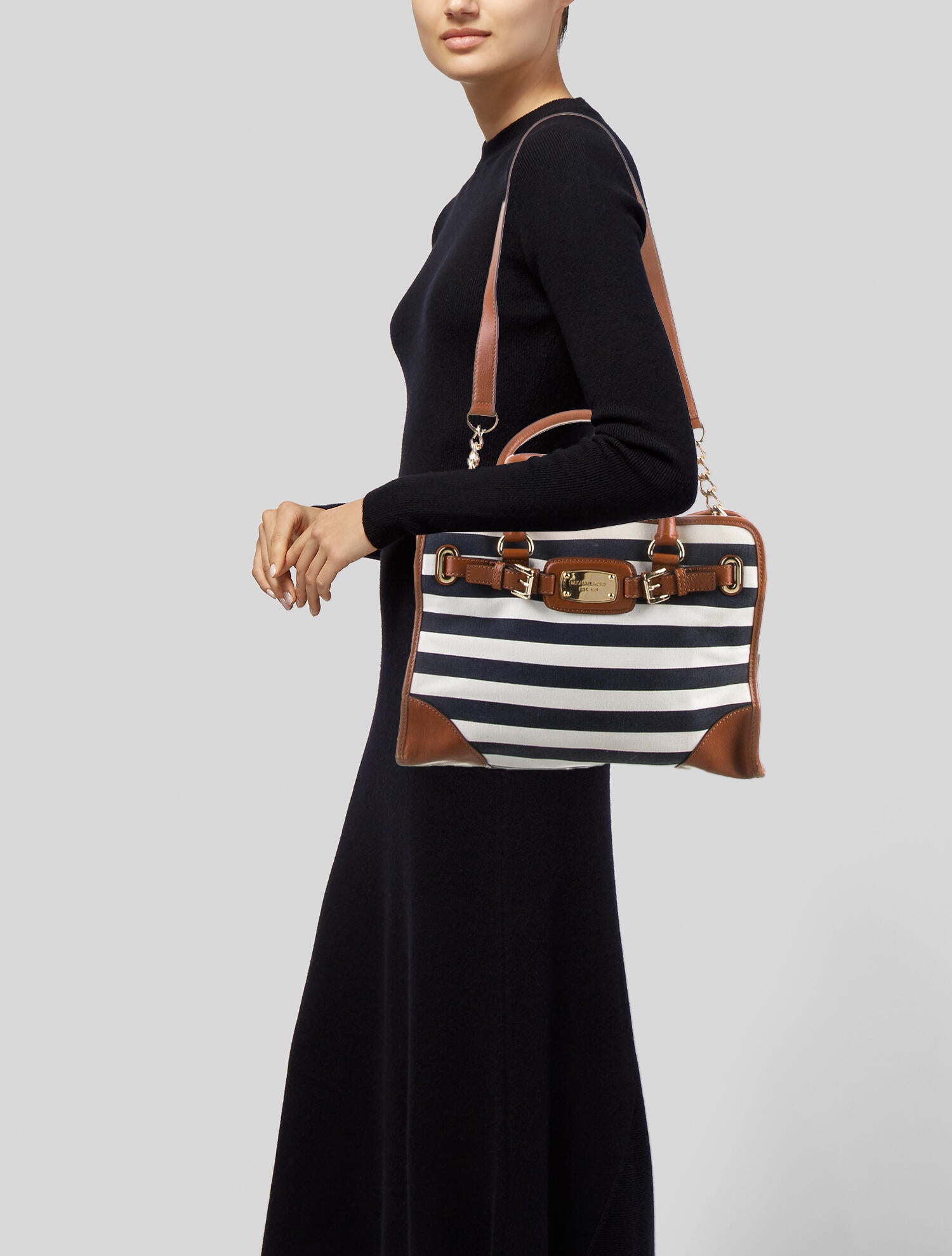 Michael Michael Kors Leather Shoulder Bag - Blue Shoulder Bags