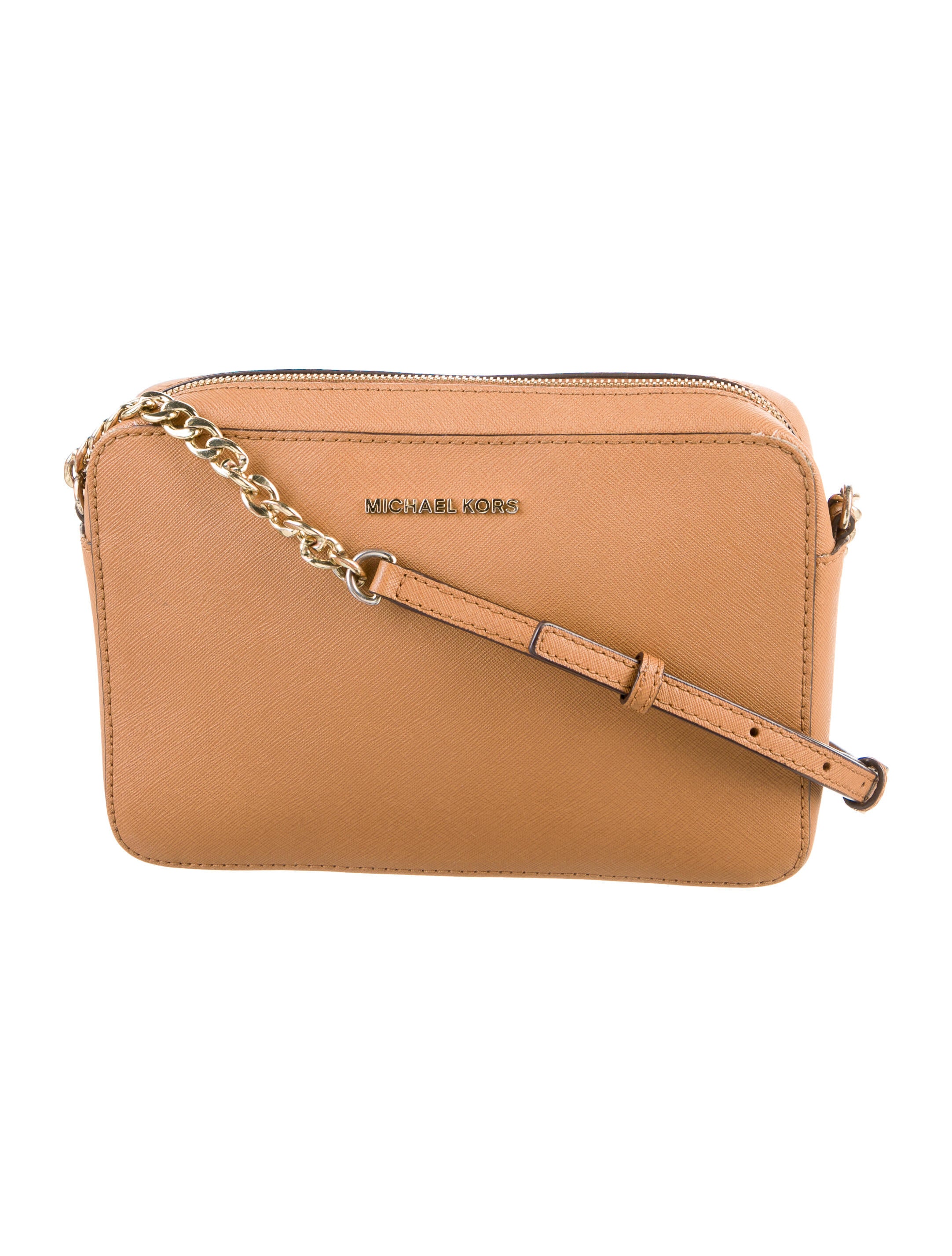Michael Michael Kors Saffiano Leather Crossbody Bag Neutrals