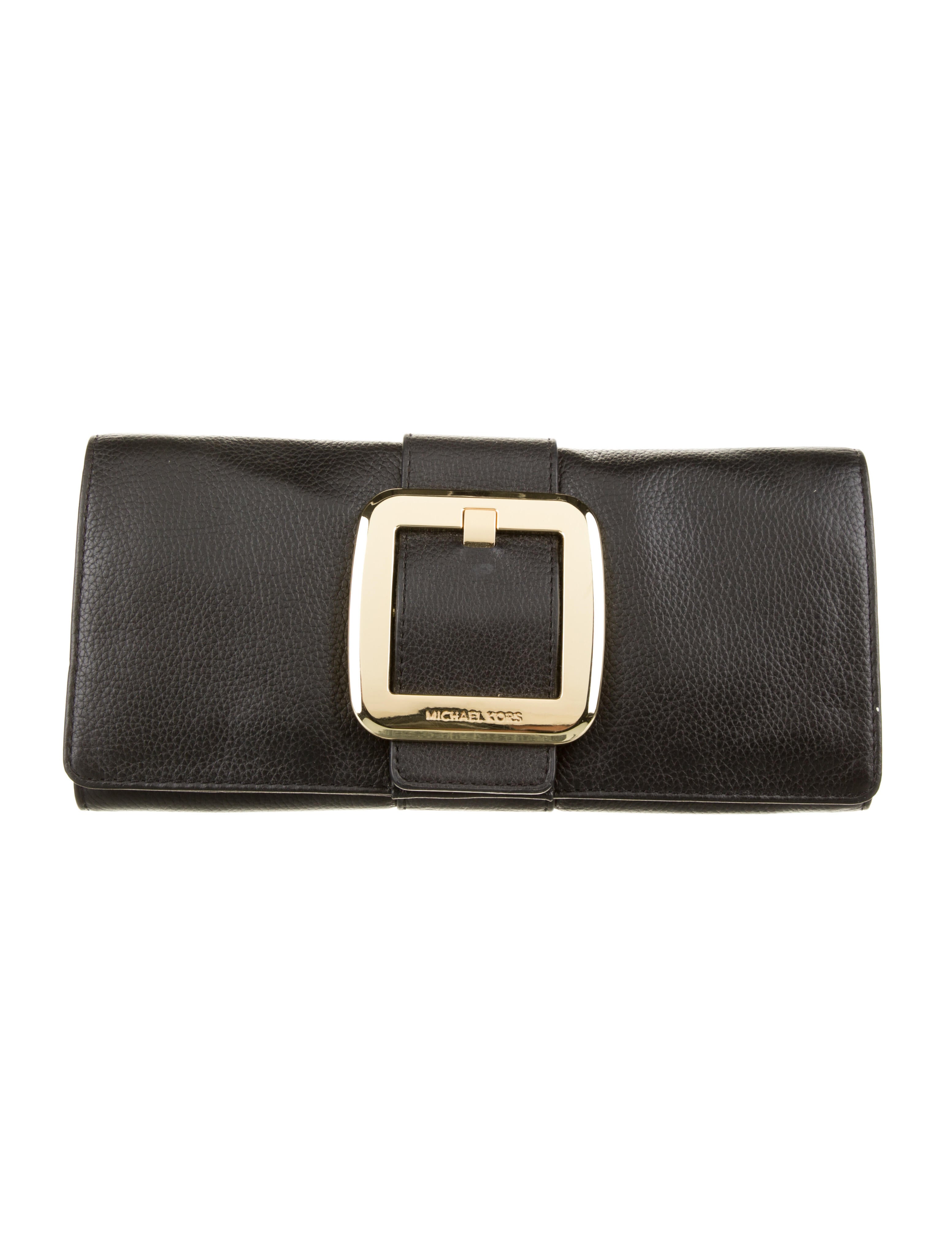 Michael Kors Black Leather Clutch Bag
