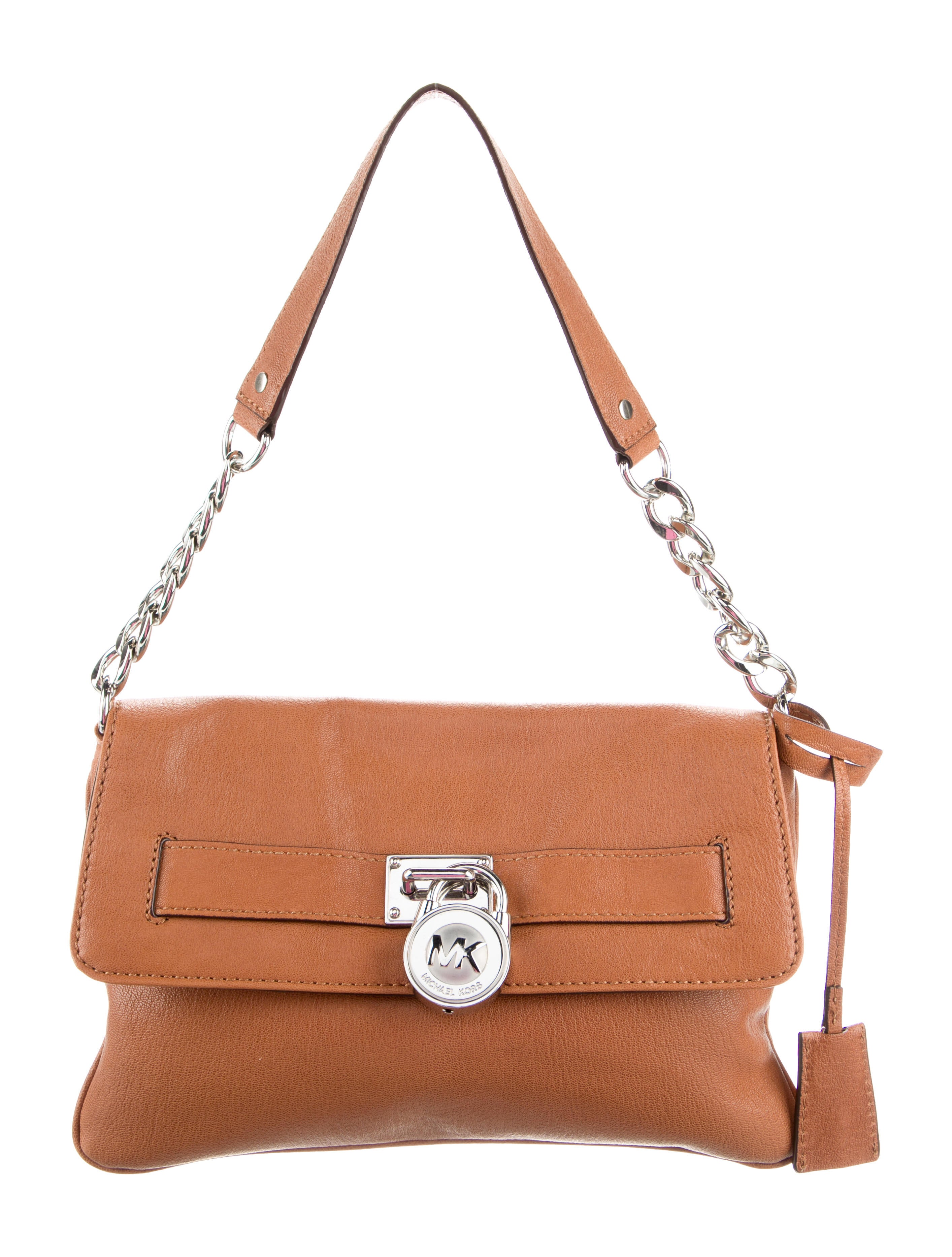 Michael Michael Kors Leather Shoulder Bag Brown Shoulder Bags