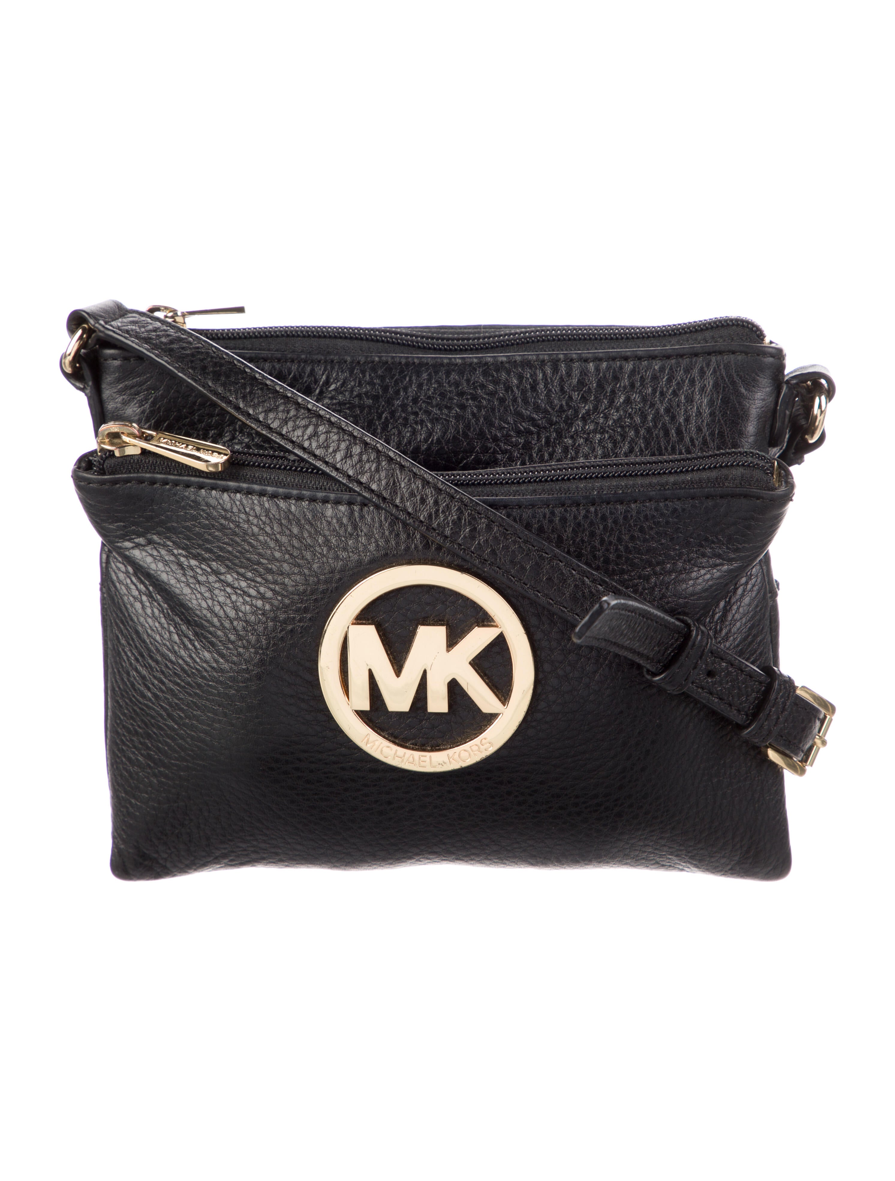 Michael Michael Kors Leather Crossbody Bag Black Crossbody Bags