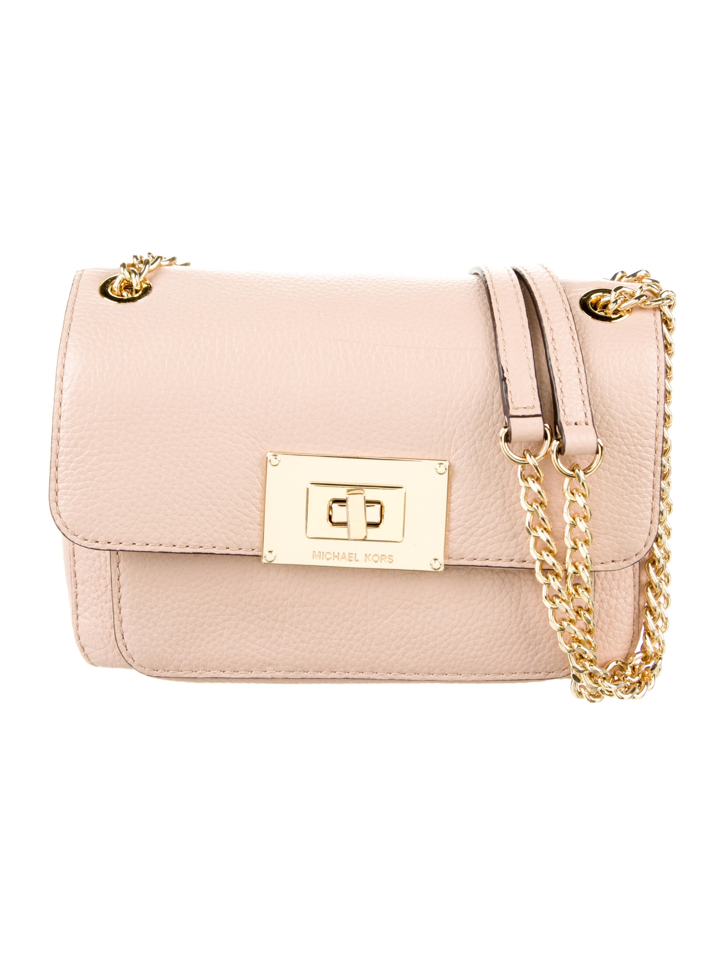 Michael Michael Kors Leather Shoulder Bag Pink Shoulder Bags
