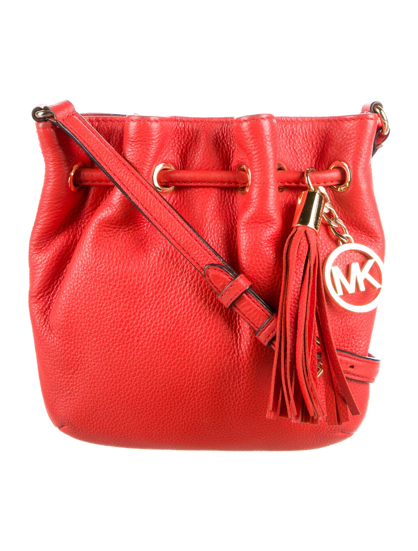 Michael Michael Kors Tassel Leather Crossbody Bag Red Crossbody Bags