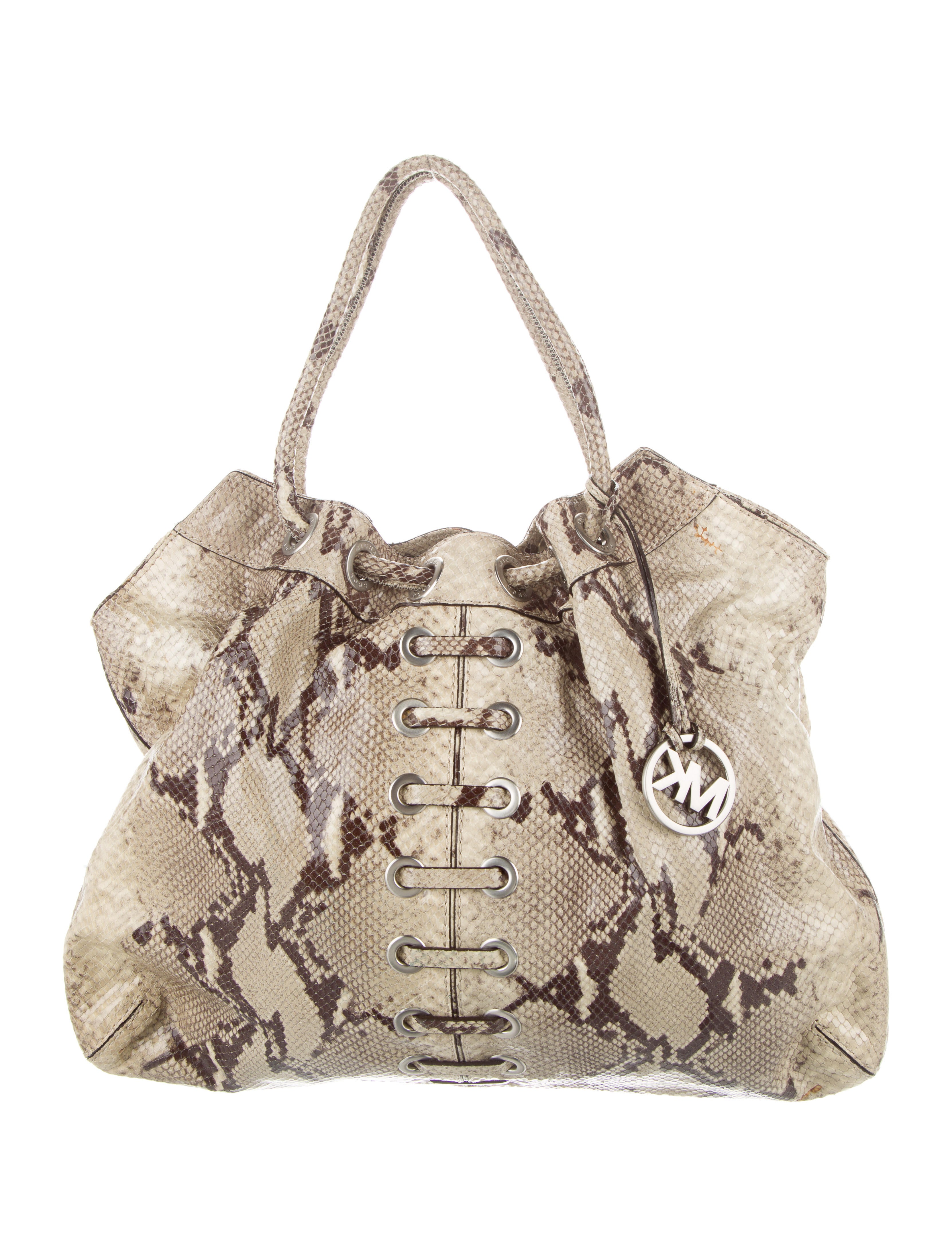 Michael Michael Kors Leather Snakeskin Handle bag