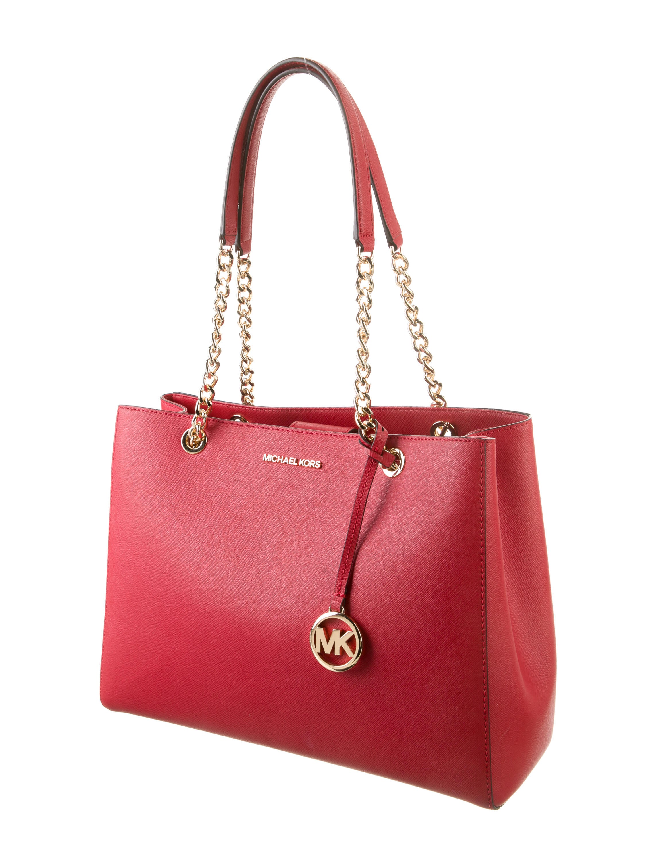 Michael Michael Kors Saffiano Leather Chain-Linked Tote