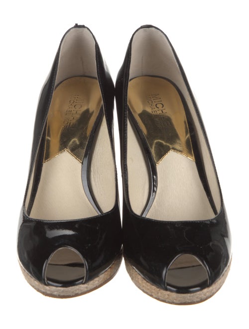 Michael Michael Kors Patent Leather Tweed Pattern Pumps