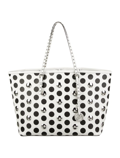 Michael Michael Kors Stud Embellished Saffiano Leather Tote Bag