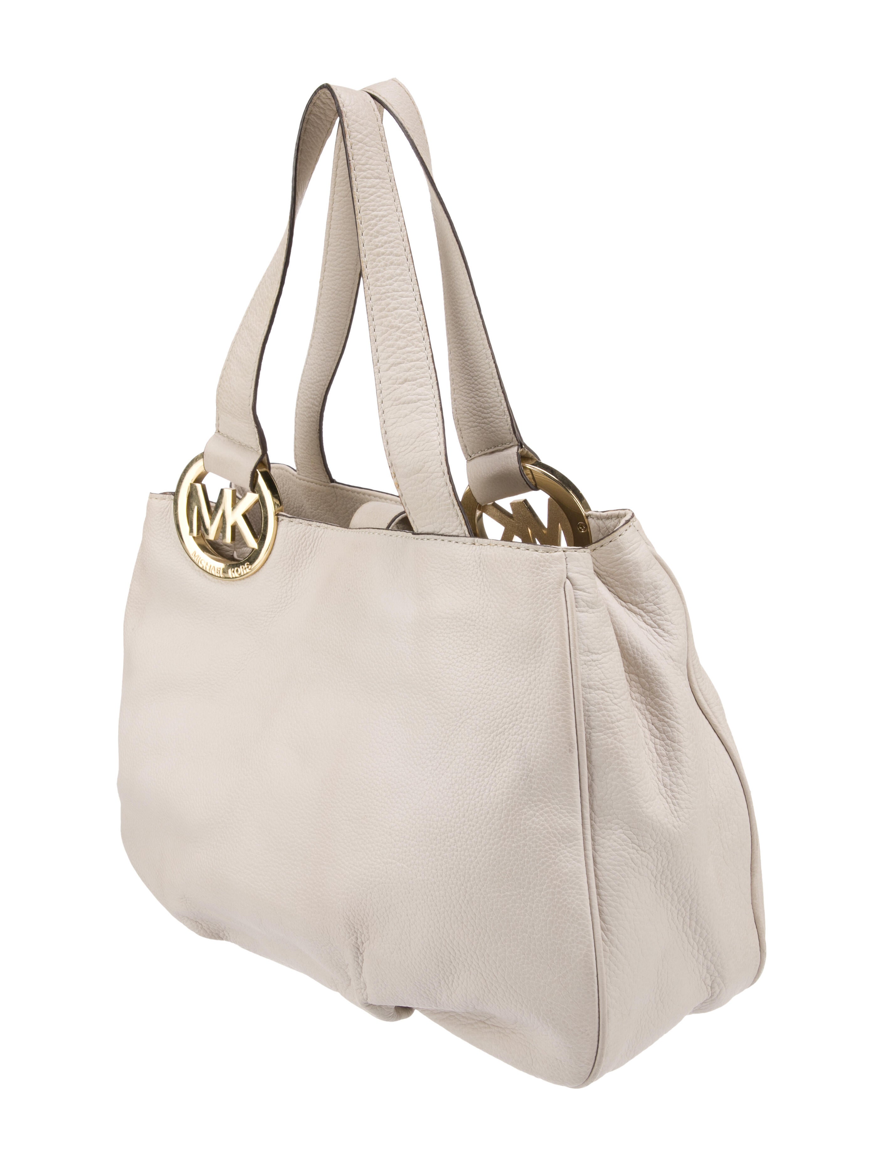 Michael Michael Kors Grained Leather Shoulder Bag Neutrals Shoulder